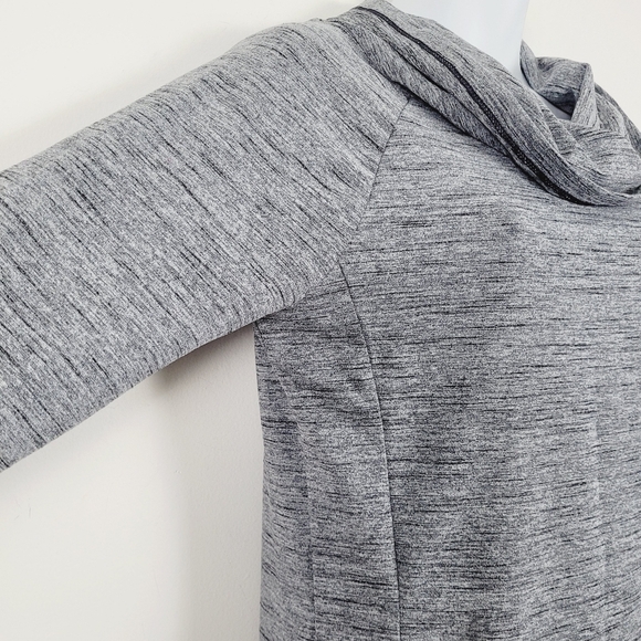 Spyder Ski Team Gray Cowl Neck Long Sleeve Performance Top - Picture 6 of 15